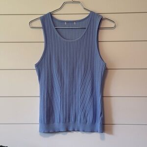 Light Blue Periwinkle Sleeveless Lightweight Sweater Layering Spring Easter